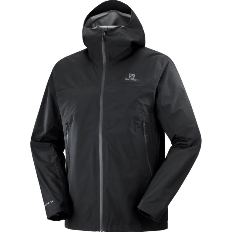 Chaquetas Shell Salomon Outline GTX 2.5 Layers Impermeables Hombre Negros | MX SYBC138